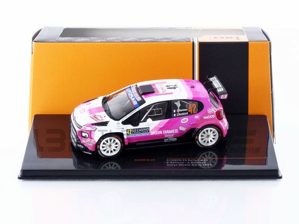 ixo 43 citroen c3 rally2 rallye montecarlo 2025 racing cars rallye