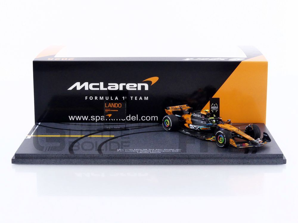 spark 43 mclaren mcl39 world champion 3rd abu dhabi gp 2025 racing cars formula 1