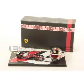 looksmart 43 ferrari set sf25 + helmet 5 abu dhabi gp 2025  racing cars formula 1