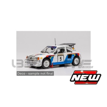 ixo 43 peugeot 205 turbo 16v evo 2  1000 lakes rallye 1986 racing cars rallye