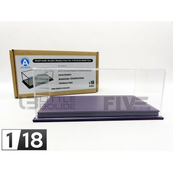 atlantic case 18 display case showcase 18  mulhouse purple leather accessories display