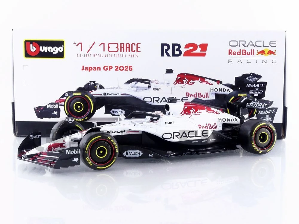 18005-V1-Japan – BBURAGO 1/18 - RED BULL RB21 - Winner Japan GP