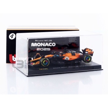 bburago 43 mclaren mcl39 3rd monaco gp 2025 racing cars formula 1